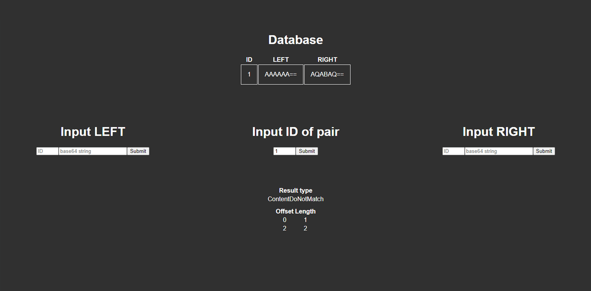 Diffing API
