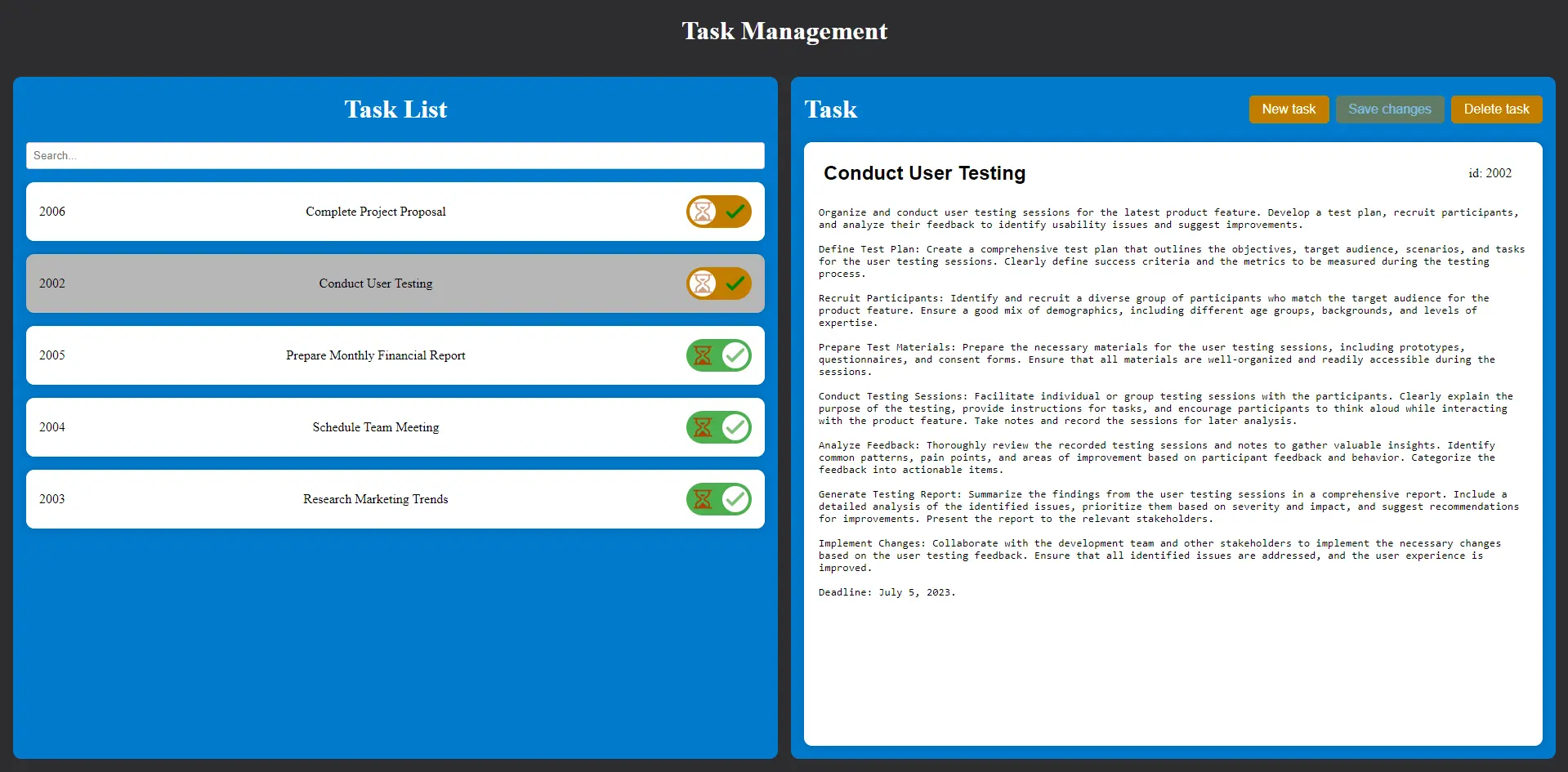 Task Management