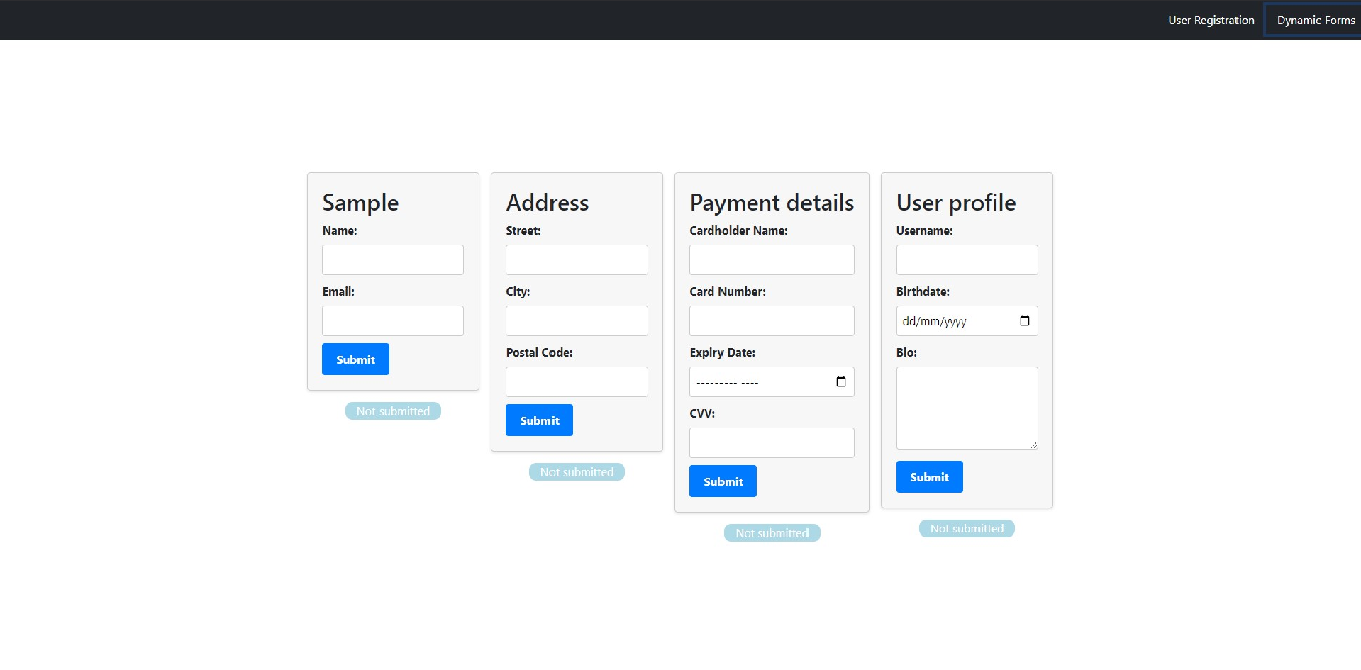 Vue Dynamic Forms